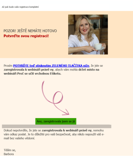 Potvrzení webináře